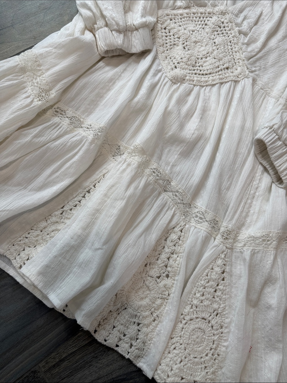 Free people White Crochet-Accent Dress - Picture 5 of 9